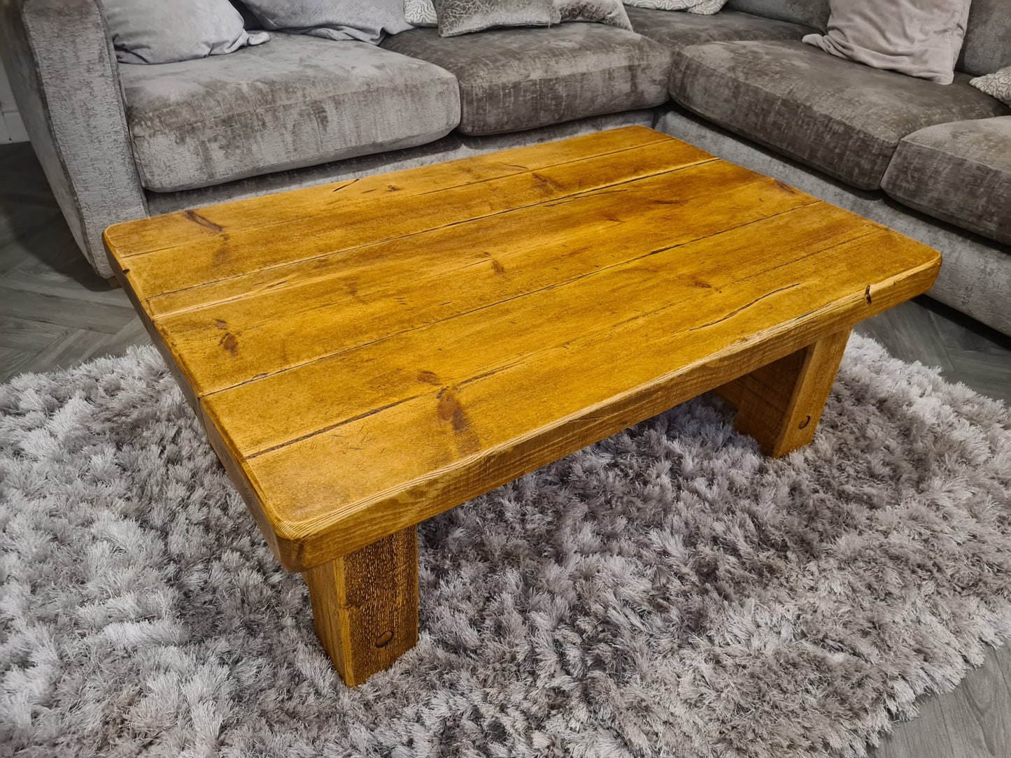 Redwood Coffee Table - Bespoke Tea Table for Rustic Home
