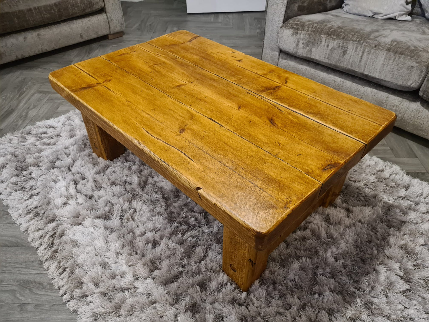 Redwood Coffee Table - Bespoke Tea Table for Rustic Home