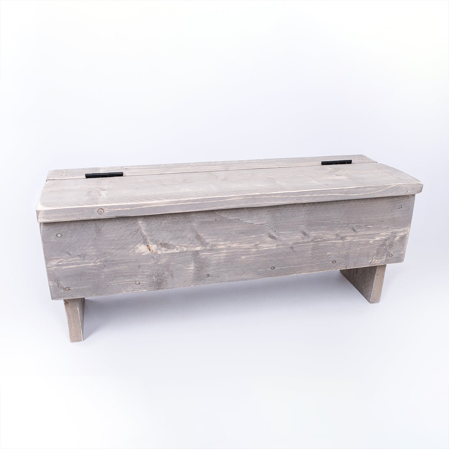Blanket Box Seat - Traditional Wooden Storage Bench in Modern Greys
