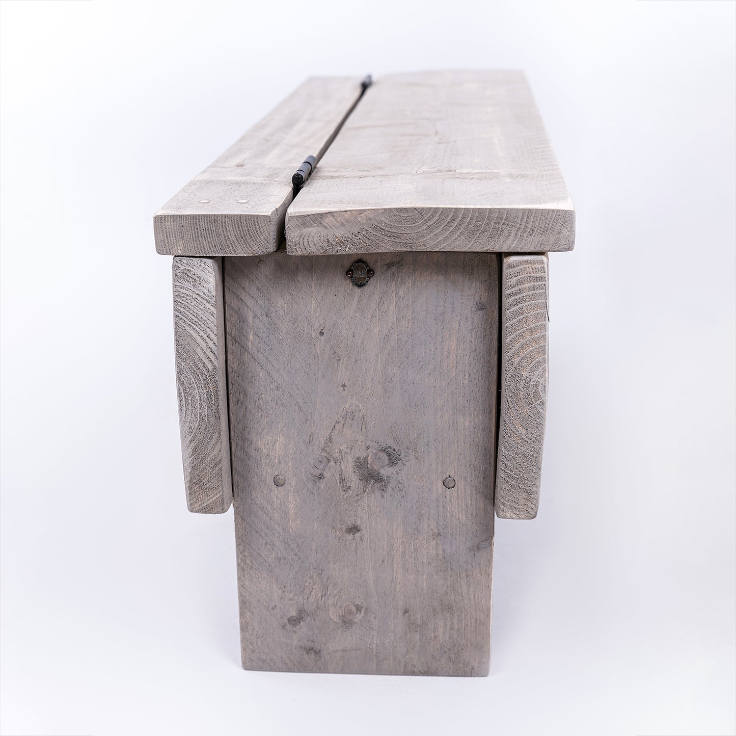 Blanket Box Seat - Traditional Wooden Storage Bench in Modern Greys