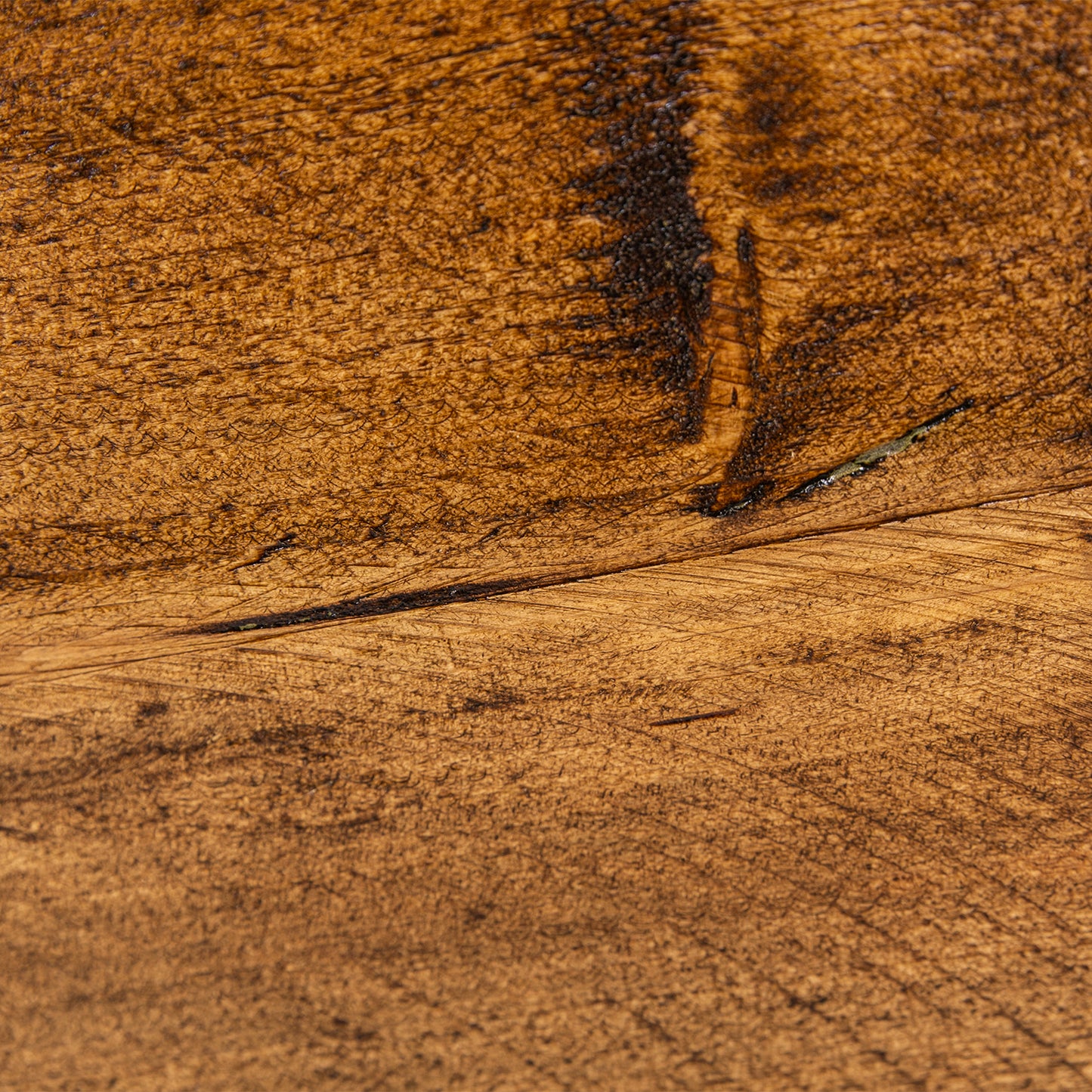 Wooden Bedroom Drawer Set. Dresser in rustic waxed finish. Close up of wood grain