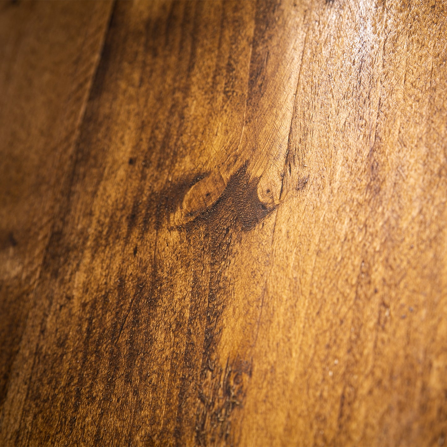 Wooden corner TV unit. Close up of wood grain