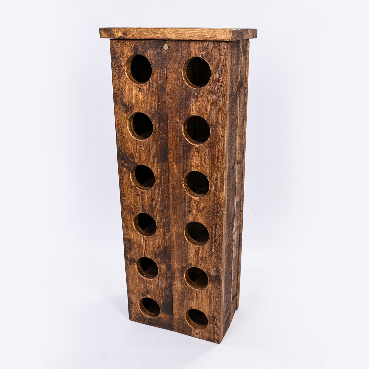Wooden Wine Rack Stand. Front/Right photo