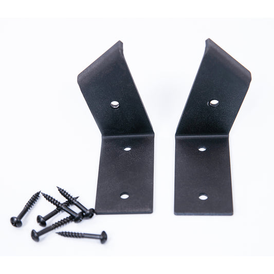 Brackets for Corner Shelves - Black Metal Corner Shelf Brackets