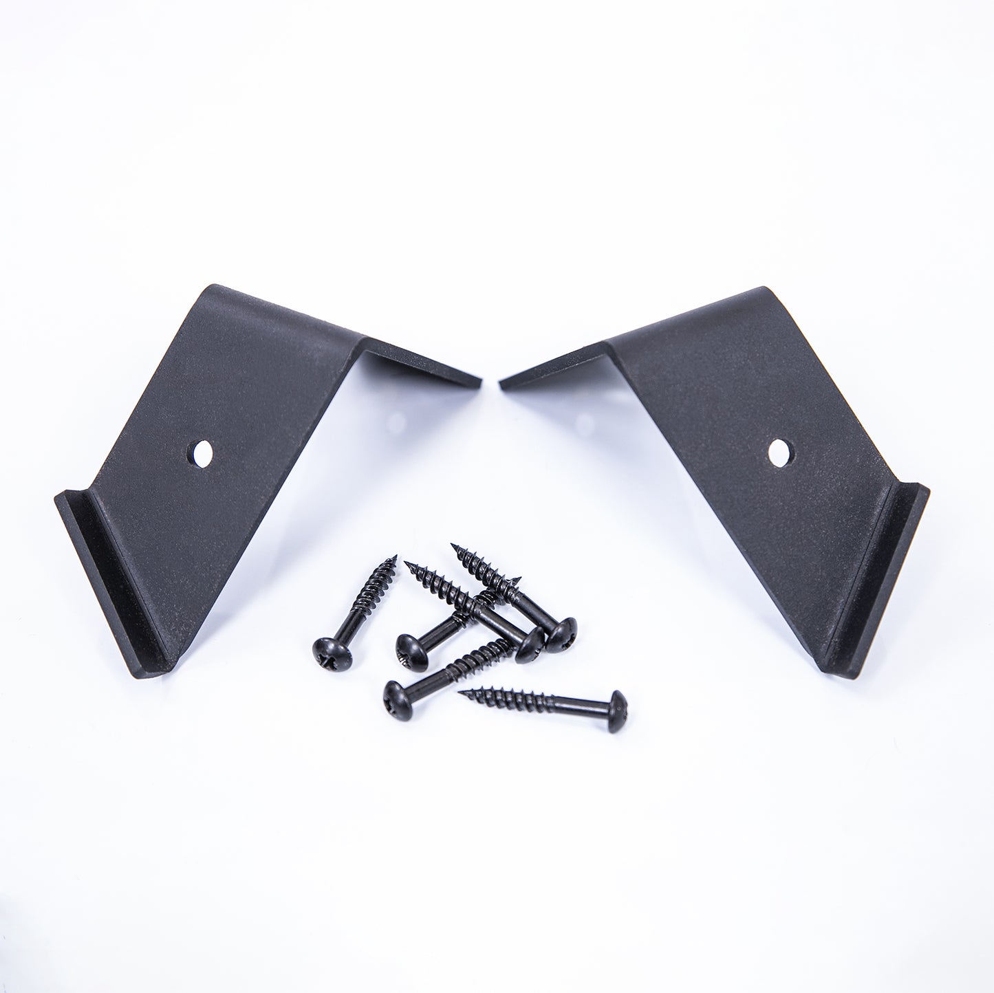 Brackets for Corner Shelves - Black Metal Corner Shelf Brackets