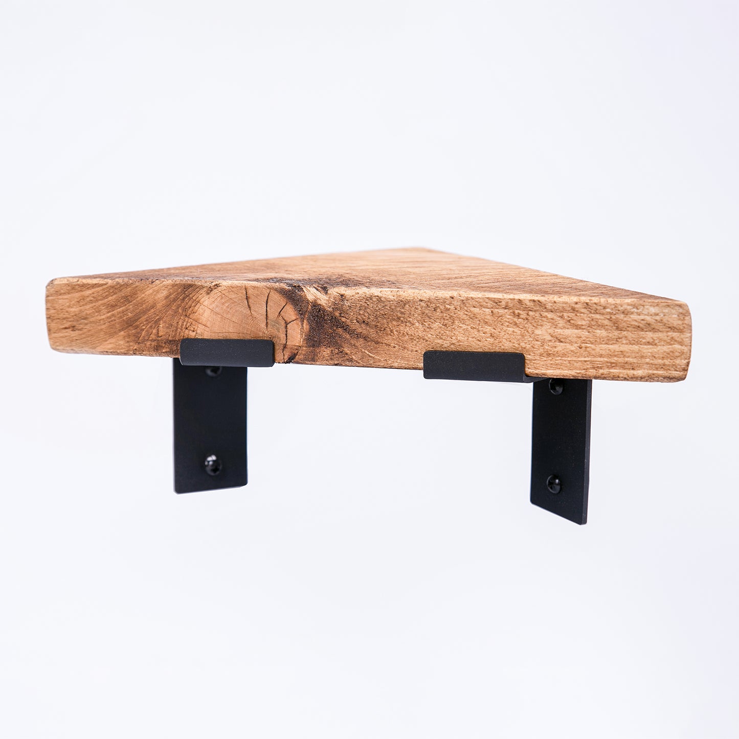 Brackets for Corner Shelves - Black Metal Corner Shelf Brackets