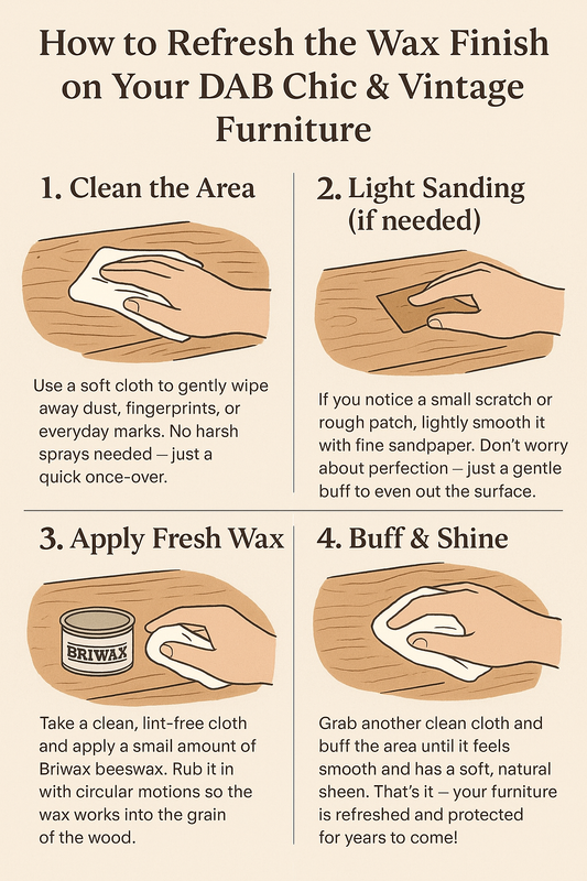 Reviving the Charm: How to Touch Up and Refresh Your Dab Chic & Vintage Furniture Years Down The Line