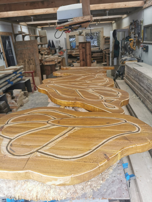 Wooden Butterfly Bench Seating - Bespoke playground decor by DAB