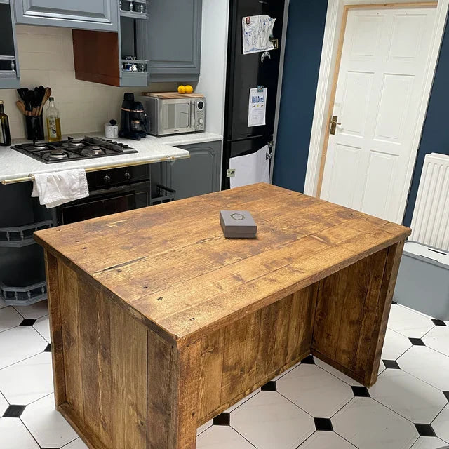 Looking for a handmade, wooden kitchen island? Here is our latest