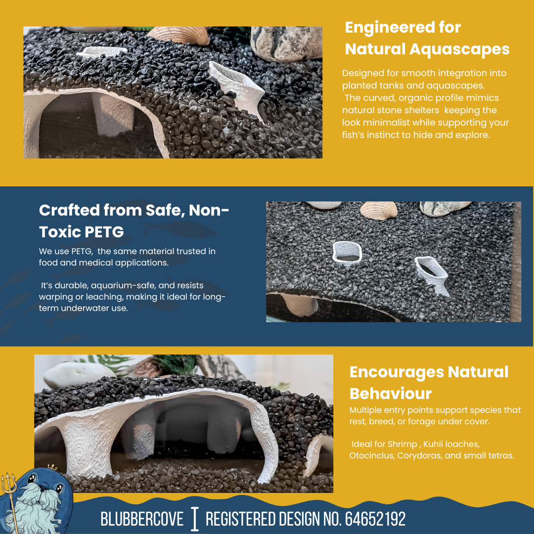 Large Aquarium Cave for Shrimp, Betta & Bottom Dwellers