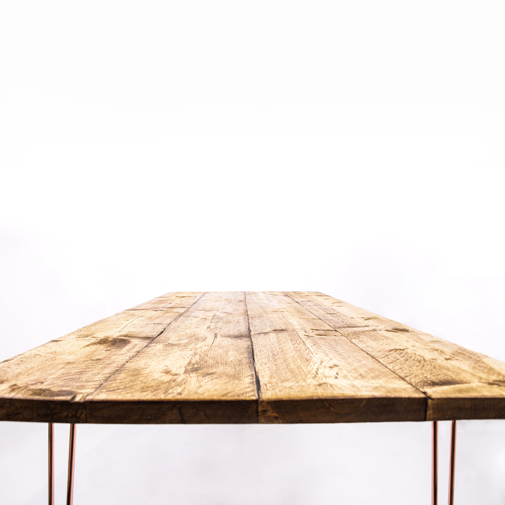 Harrow Hairpin Dining Table Set. Side view