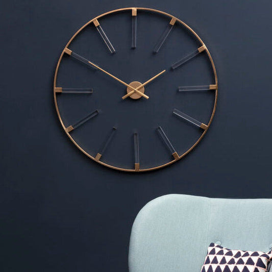 Beauly Gold Finish Round Wall Clock