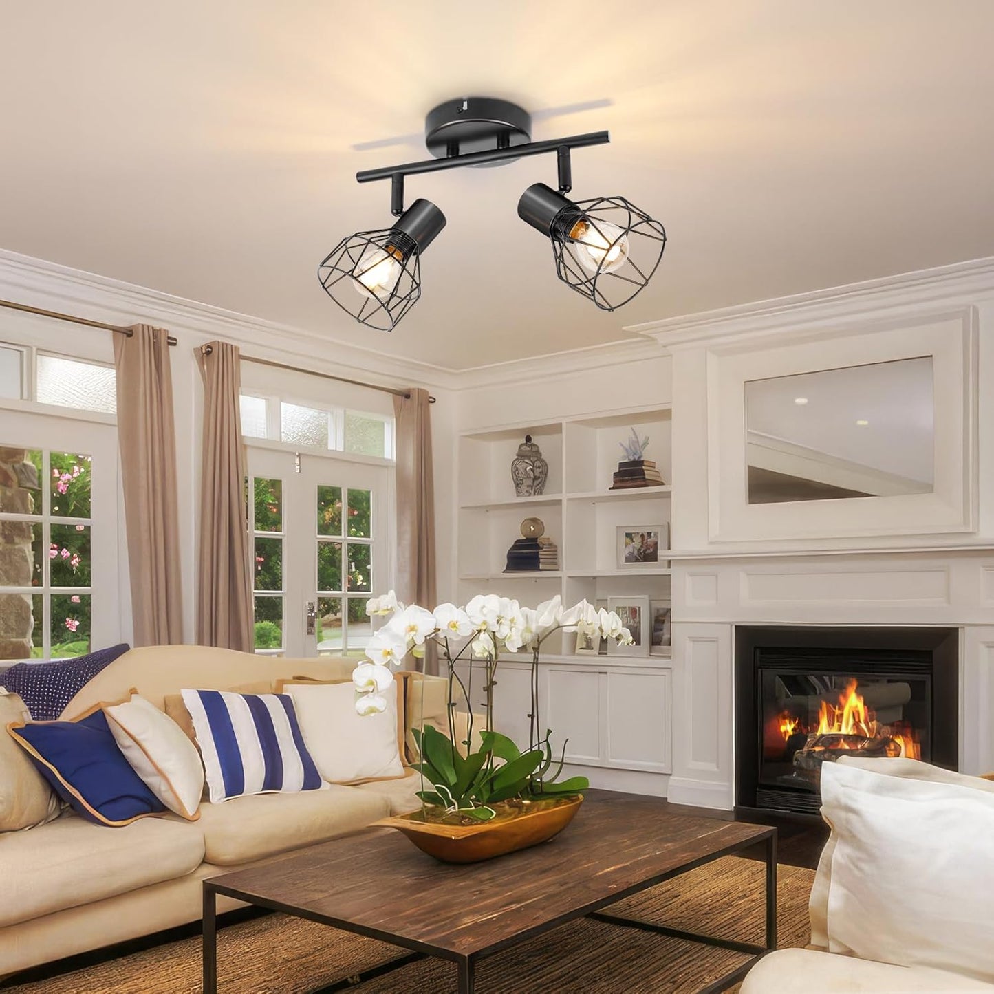 Dehobo 2-Way Ceiling Spotlight – Adjustable E14 Black Industrial Light