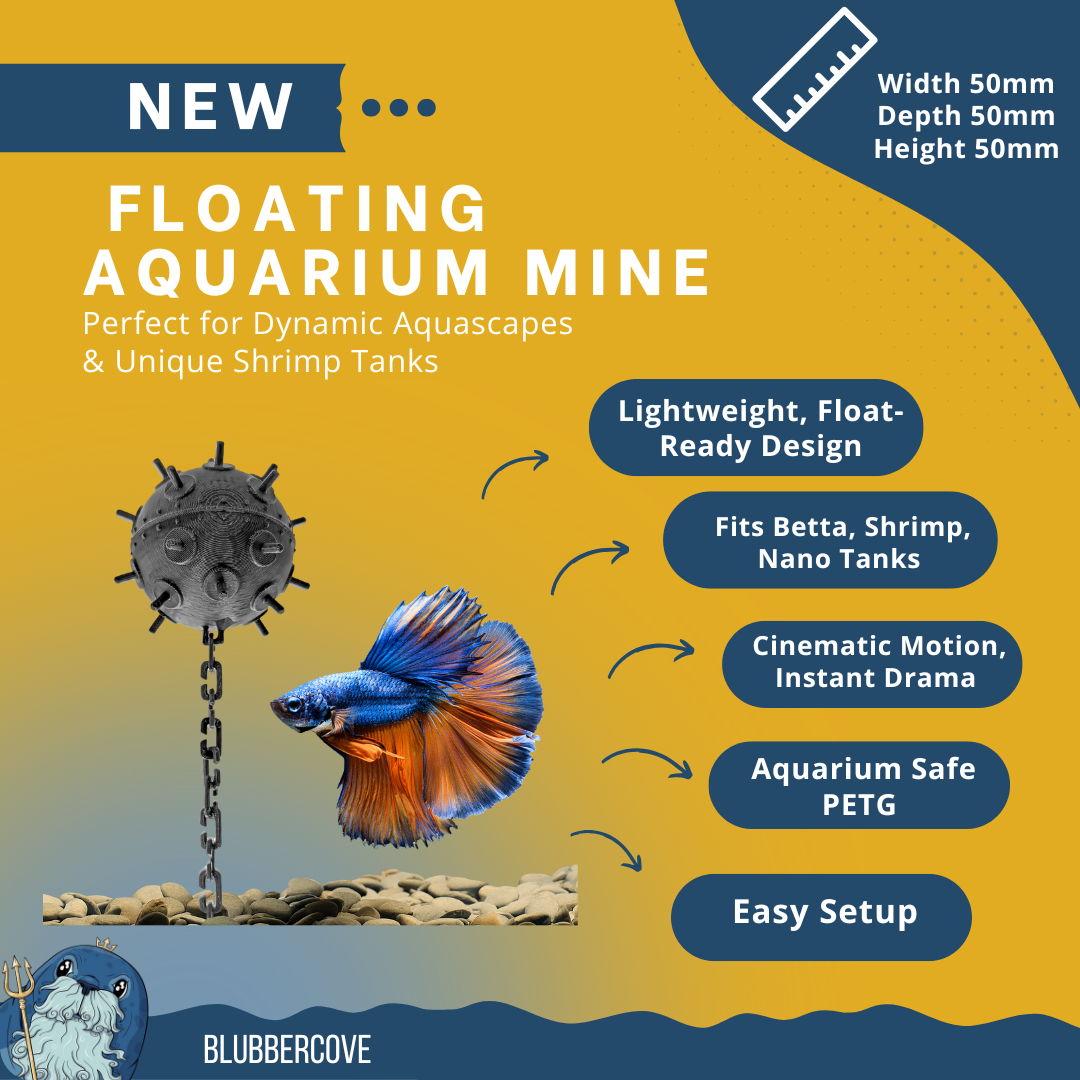 Floating Aquarium Mine / Ideal Accessory for any Fish Tank