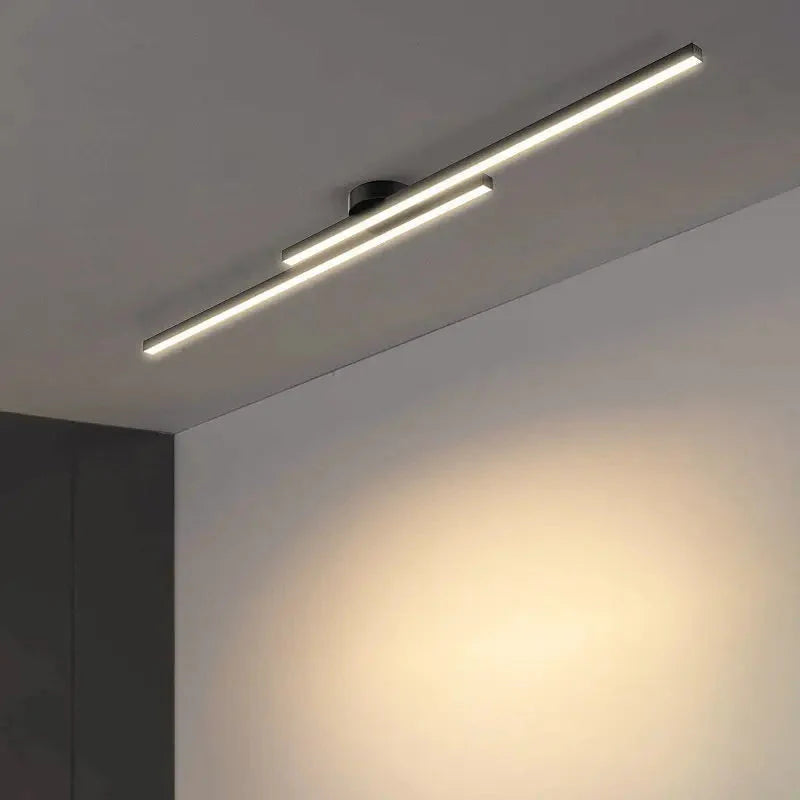 Long Aluminium LED Ceiling Light Modern Creative Design