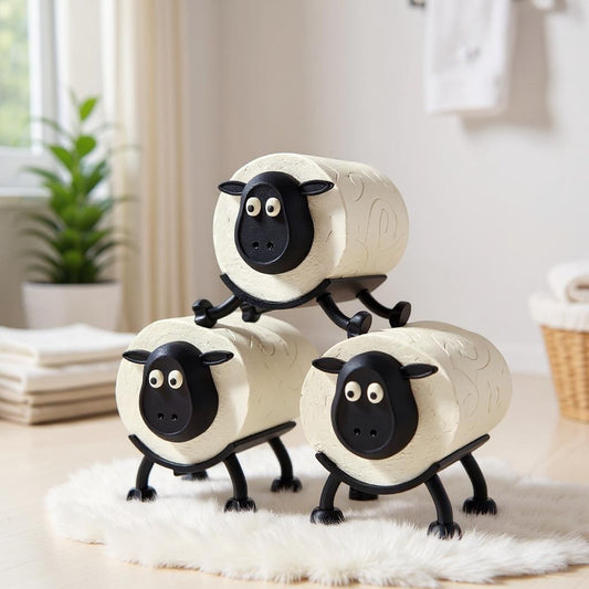 The Trio Sheep Toilet Roll Holder – Funny 3D Printed Bathroom Décor | Made in UK |
