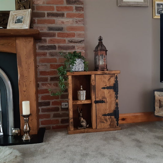 Farmhouse Side Unit - Rustic Wood Cabinet