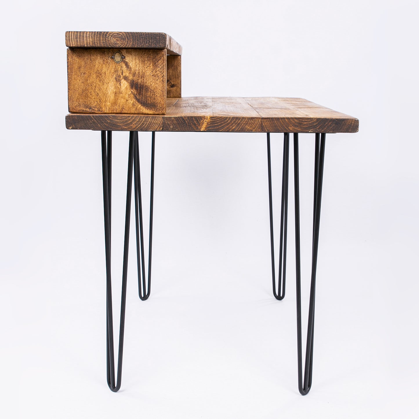 Industrial Hairpin Desk. Side view