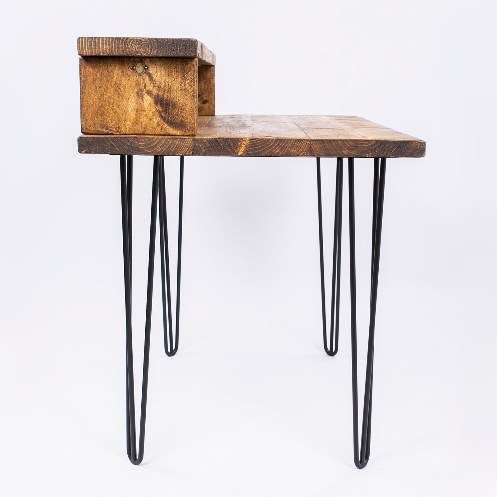 Industrial Hairpin Desk. Side view