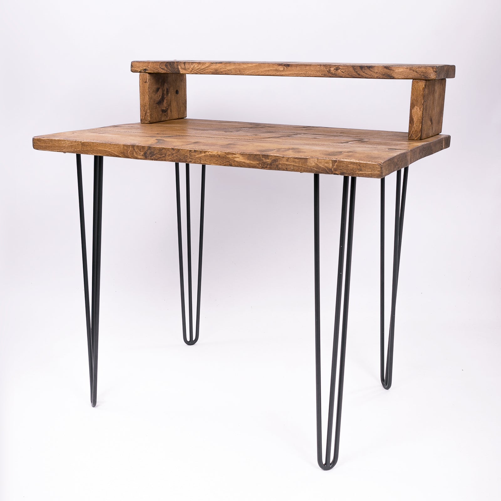 Industrial Hairpin Desk. Corner angle view