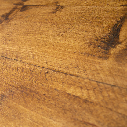 Industrial Hairpin Desk. Woodgrain close up