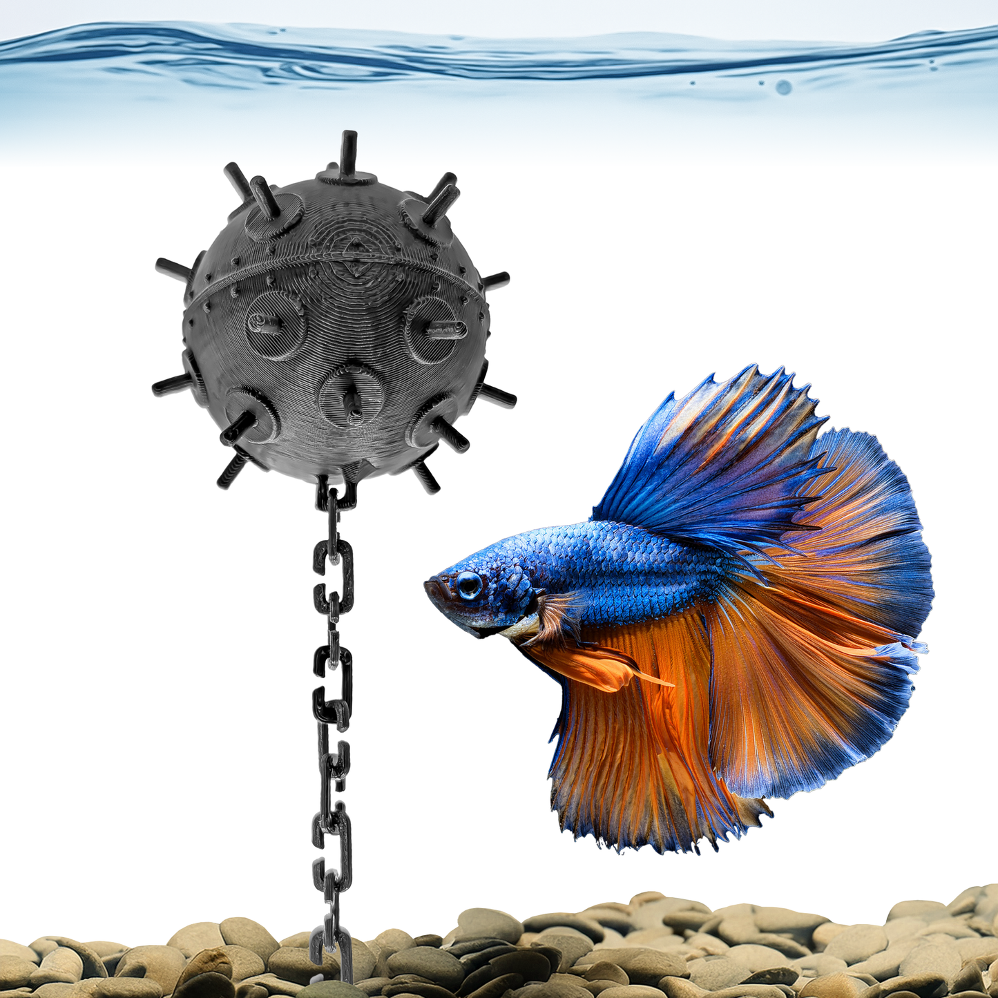 Floating Aquarium Mine / Ideal Accessory for any Fish Tank