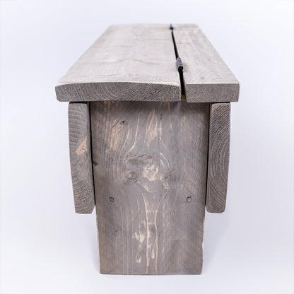 Blanket Box Seat - Traditional Wooden Storage Bench in Modern Greys