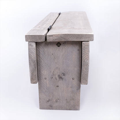 Blanket Box Seat - Traditional Wooden Storage Bench in Modern Greys