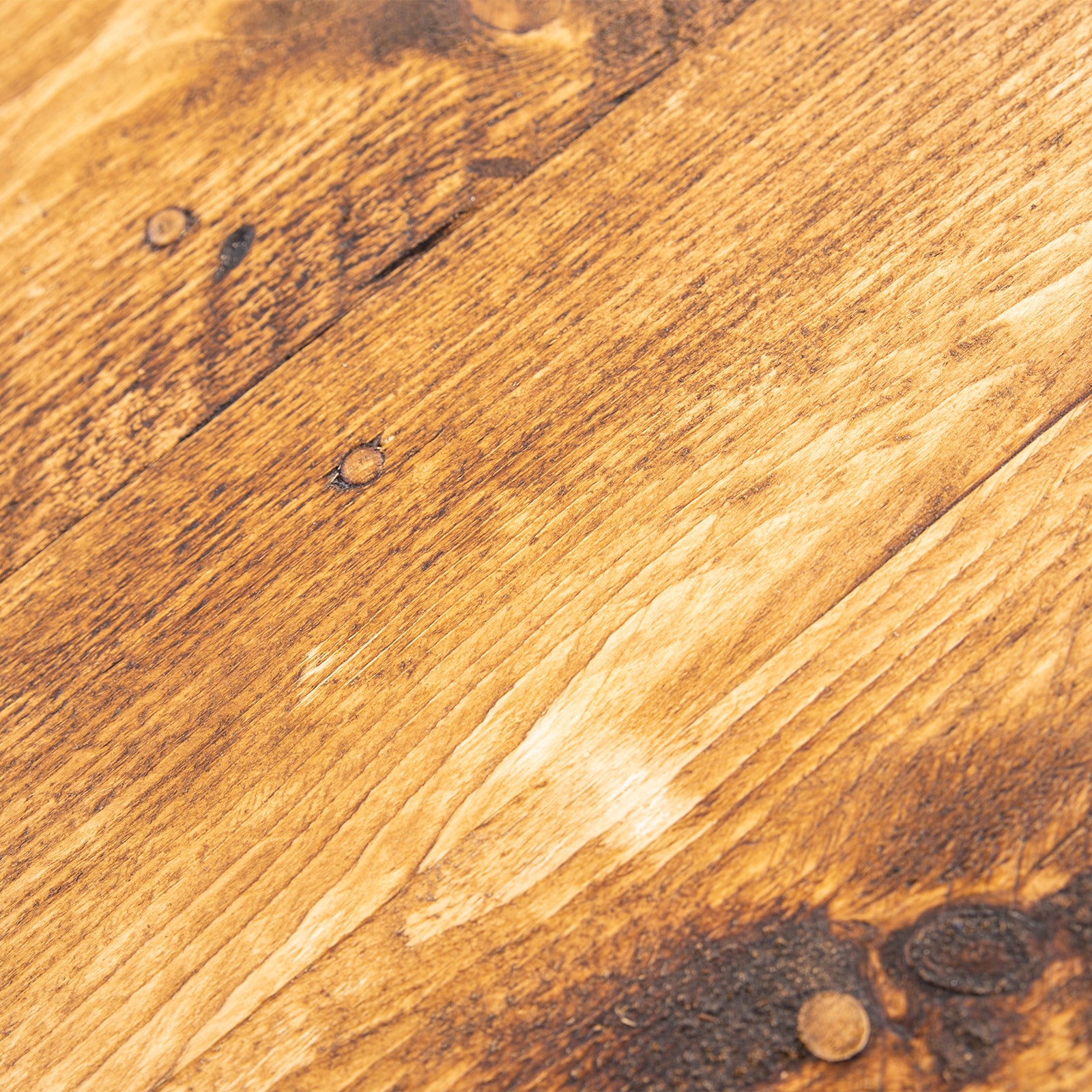 Rustic Wooden Sideboard. Close up of wood grain and old pine finish