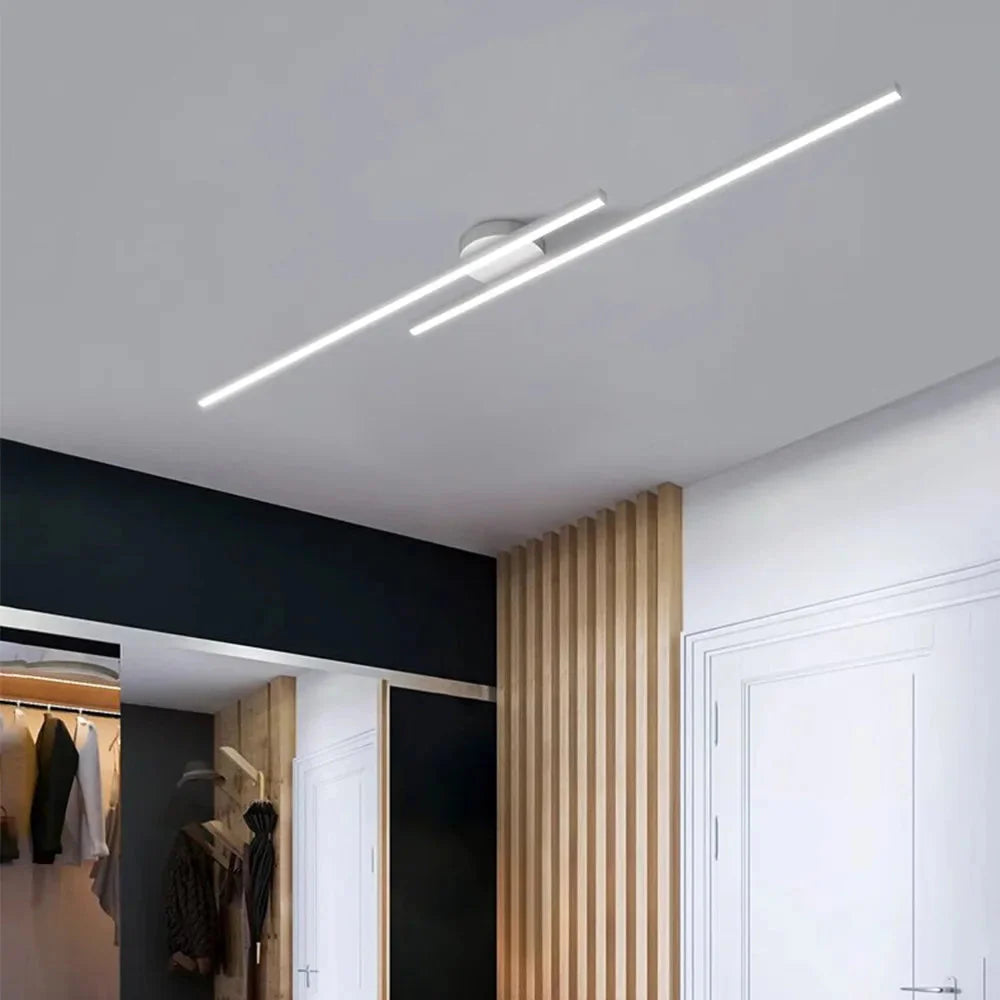 Long Aluminium LED Ceiling Light Modern Creative Design