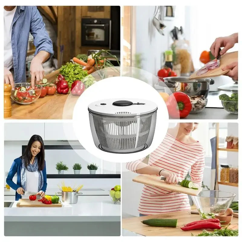 Vegetable Dryer Spinner Lettuce Dryer Vegetable Dehydrator 3L/5L Kitchen Vegetable Dryer Quick Drainage For Fruit Washing And