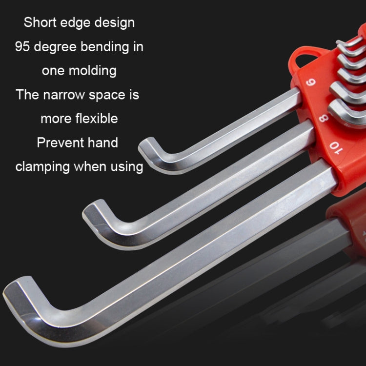 9pcs/set HSD HSS-9 Long Version Short-Side Ball-End Hexagon Wrench Set Tools