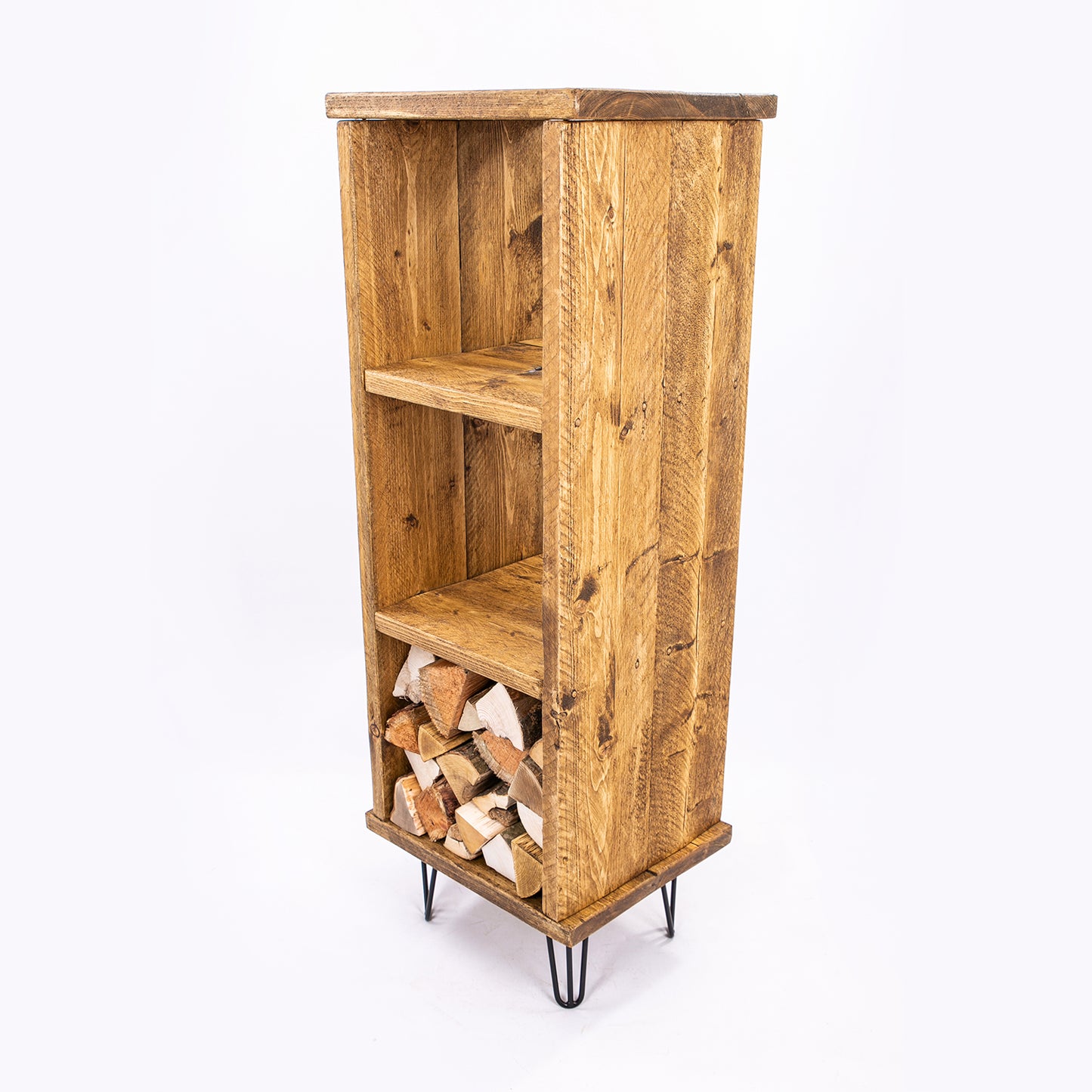 Wooden Side & Corner Unit. Corner angle view