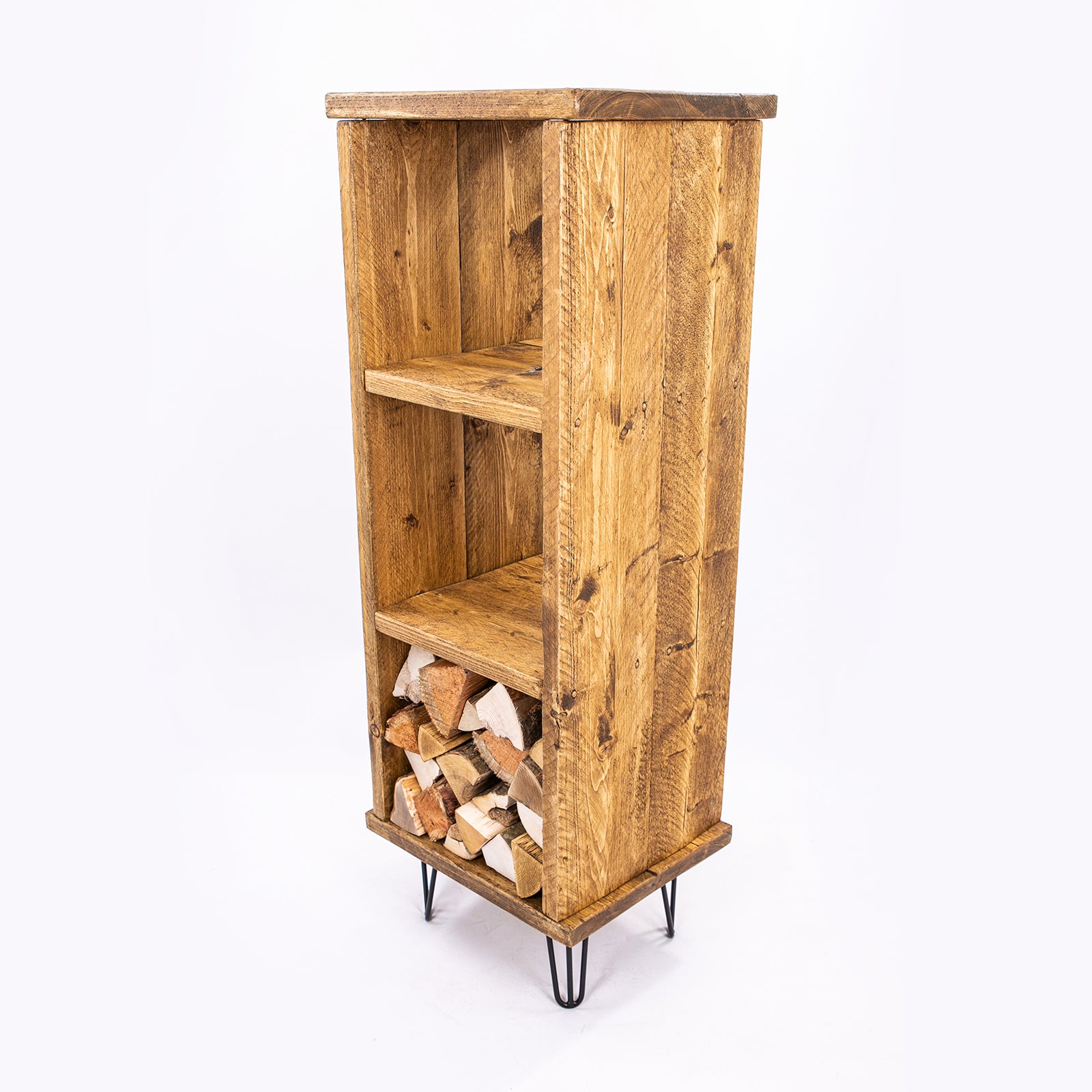 Wooden Side & Corner Unit. Corner angle view