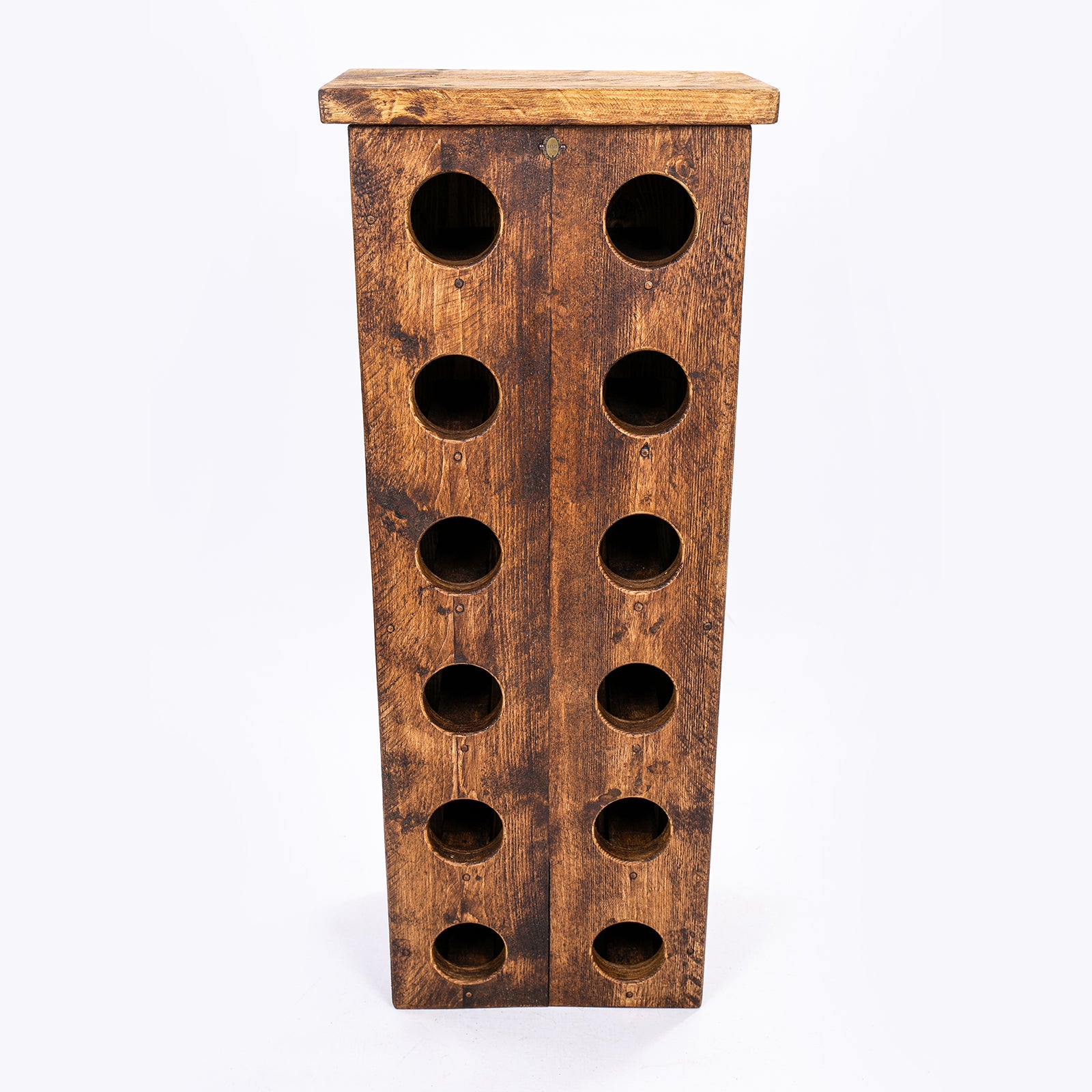 Wooden Wine Rack Stand. Front view