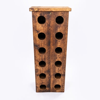 Wooden Wine Rack Stand. Front view