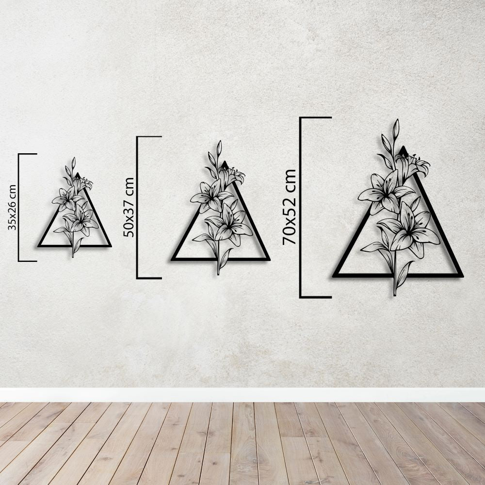 Lilies Metal Wall Art | Decorative Floral Wall Sculpture for Home