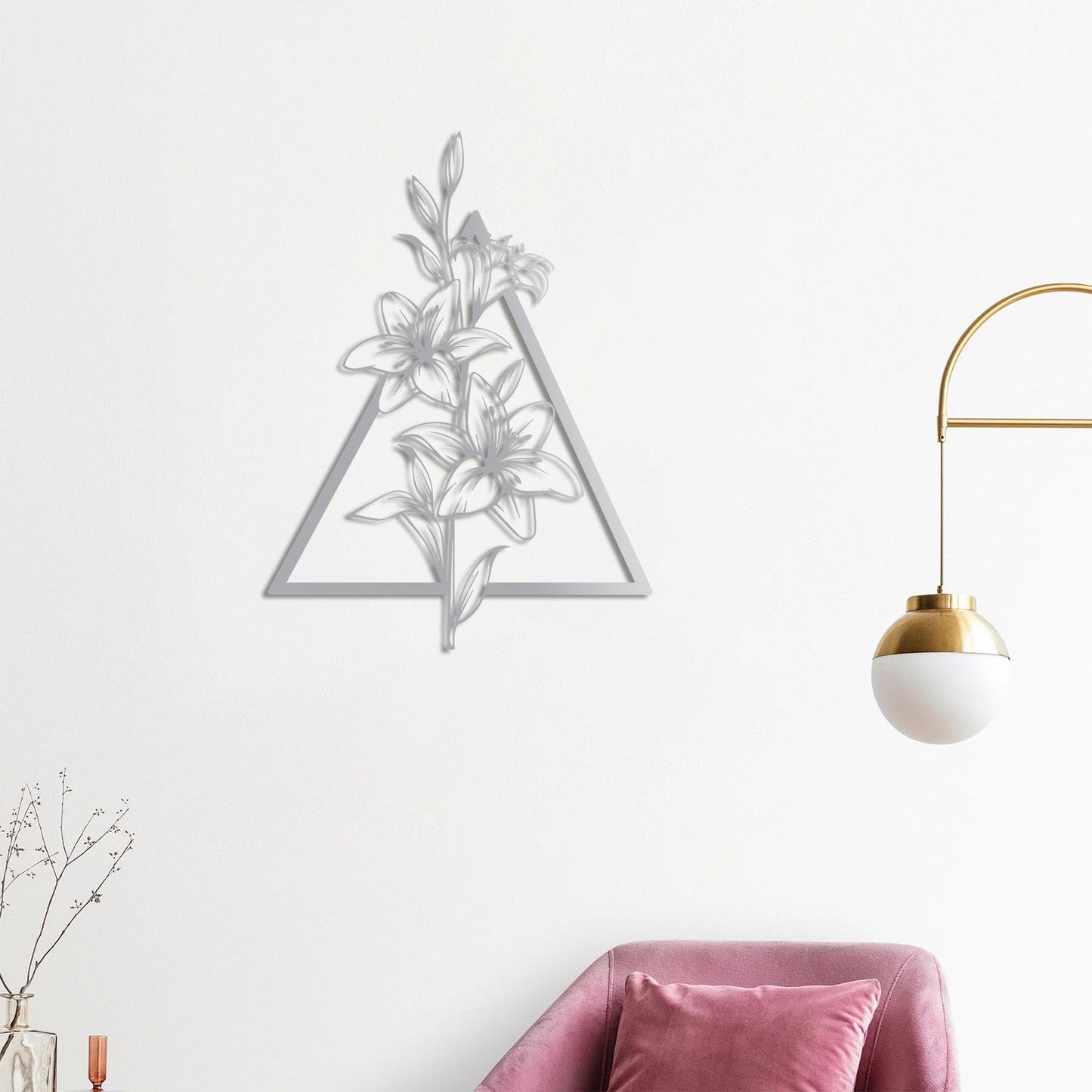 Lilies Metal Wall Art | Decorative Floral Wall Sculpture for Home