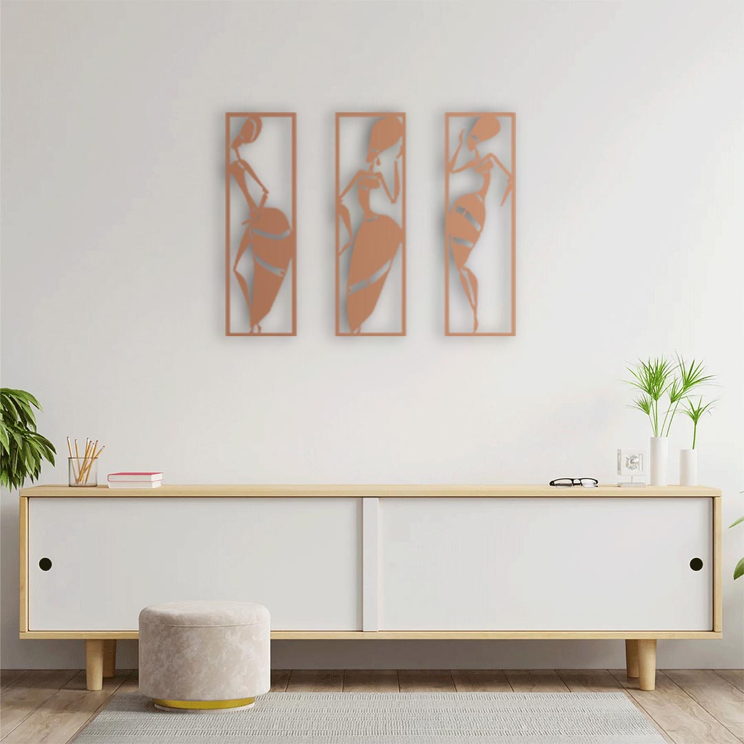 Rhythm of the Soul: African Women Metal Wall Art | Ethnic Home Decor