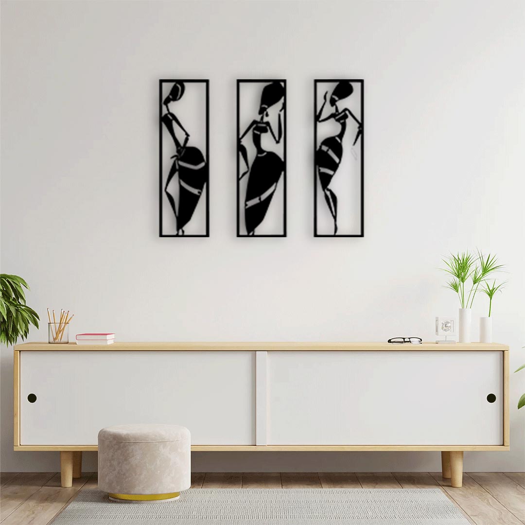 Rhythm of the Soul: African Women Metal Wall Art | Ethnic Home Decor