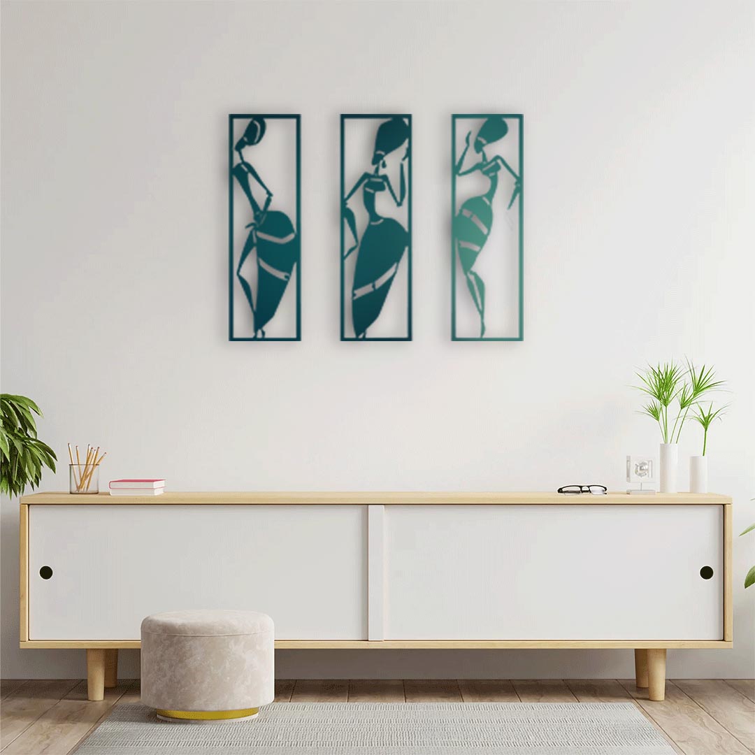 Rhythm of the Soul: African Women Metal Wall Art | Ethnic Home Decor
