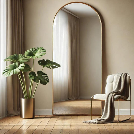 Akiko - Full Length Gold Arched Mirror - 150cm x 60cm