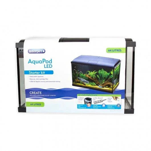 Aqua Pod Aquarium 64 Litres  - STARTER KIT