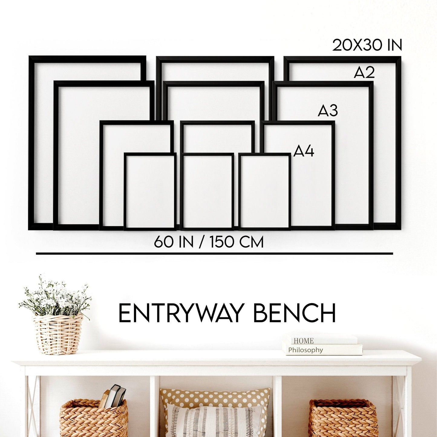 Art For Huge Wall | Set of 3 Asian Inspired Wall art Prints