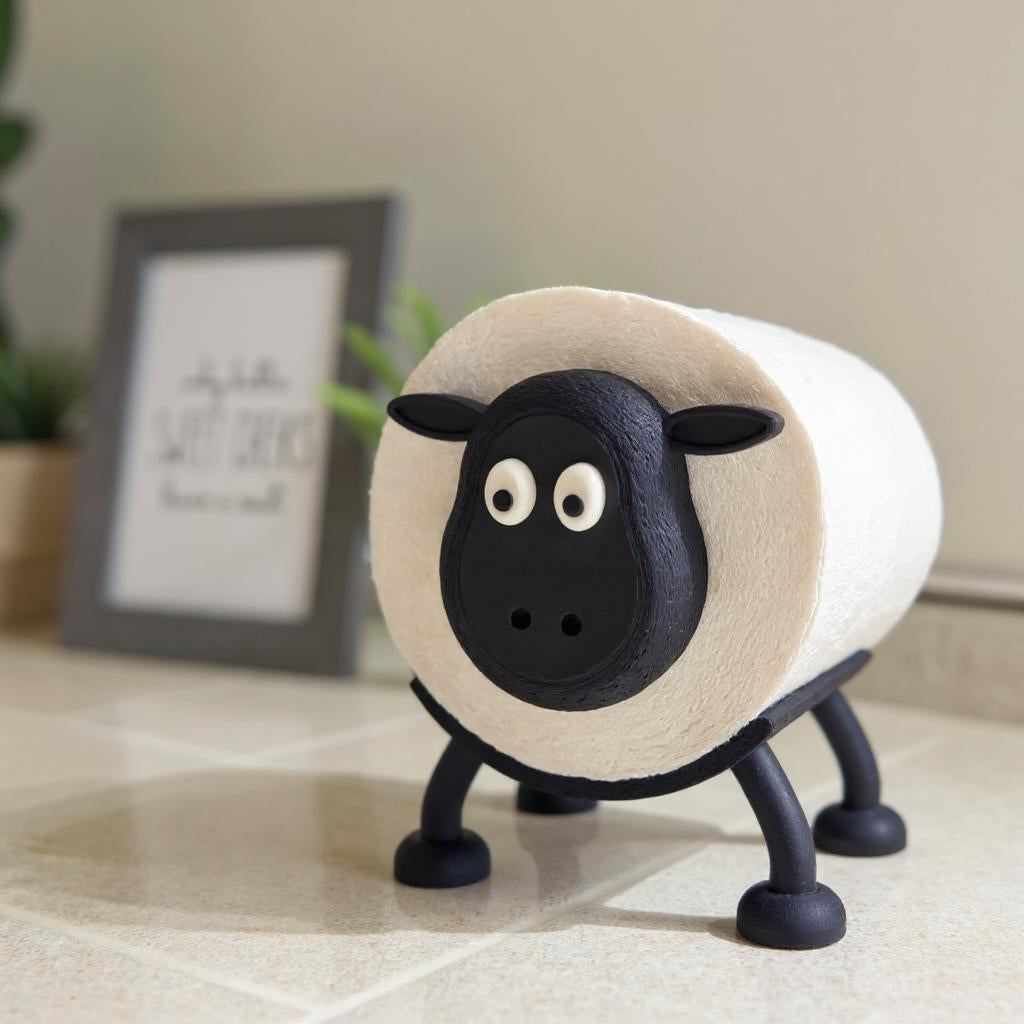 The Trio Sheep Toilet Roll Holder – Funny 3D Printed Bathroom Décor | Made in UK |