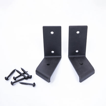 Brackets for Corner Shelves - Black Metal Corner Shelf Brackets