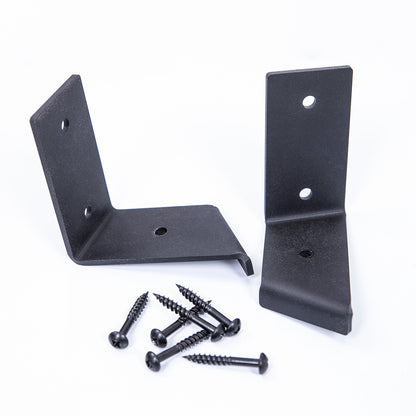 Brackets for Corner Shelves - Black Metal Corner Shelf Brackets
