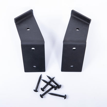 Brackets for Corner Shelves - Black Metal Corner Shelf Brackets