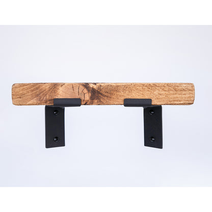 Brackets for Corner Shelves - Black Metal Corner Shelf Brackets