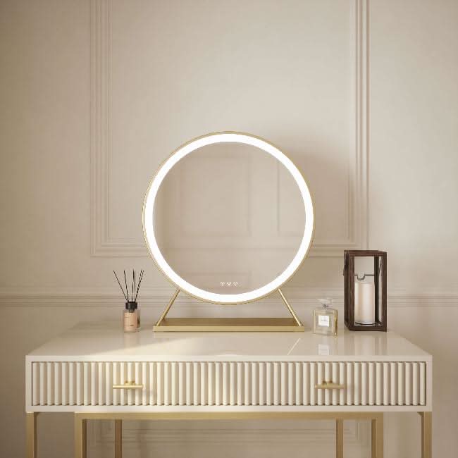 Pre Order End June Anne Round Hollywood Mirror Gold 60x67CM